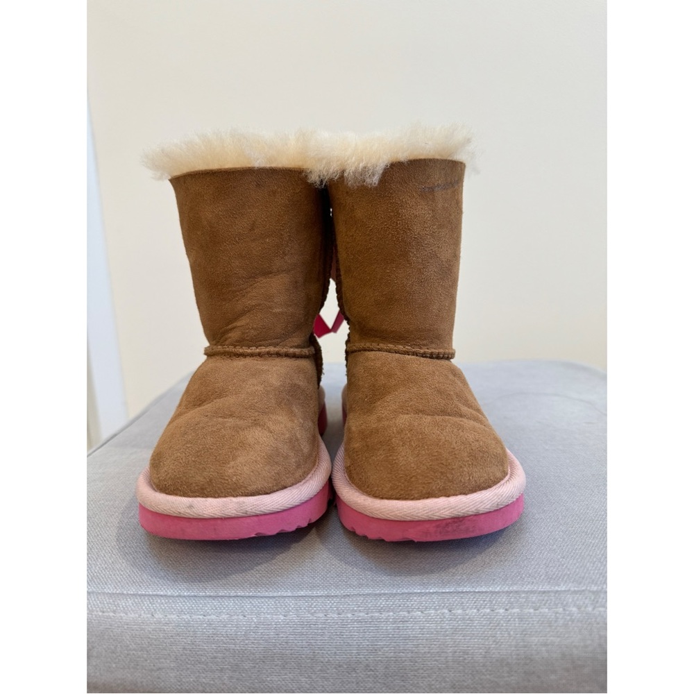 UGG Bailey Bow II Water Resistant Genuine Shearling Boot Toddler Size 9